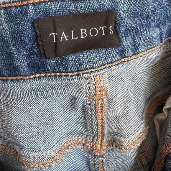 Talbots Wide Leg Crop Jean High Rise Como Wash Casual Denim Size 8 - Picture 11 of 16